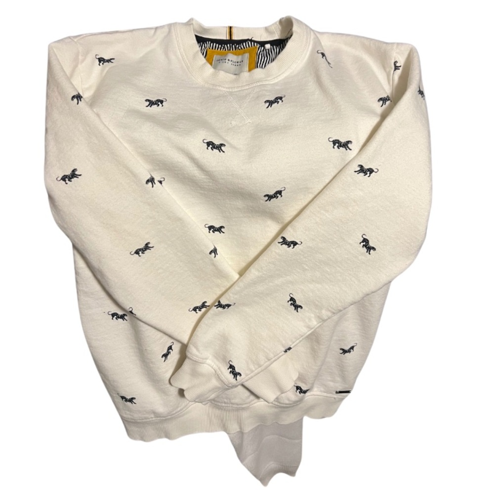 Denim and Flower Sweatshirt by Ricky Singh